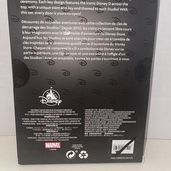 Disney Store Walt Disney Pixar Studio Marvel LucasFilm Starter Key Collection - Picture 5 of 5